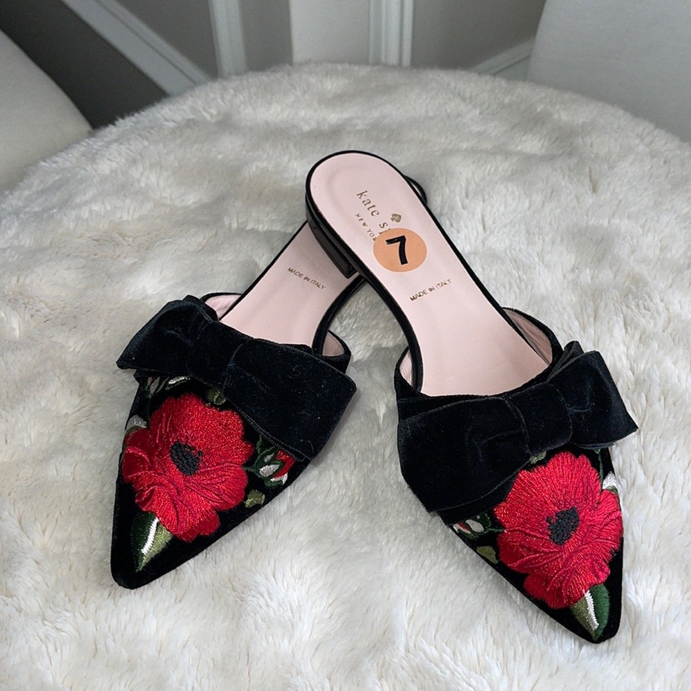 Kate Spade Bastille Velvet Mules
